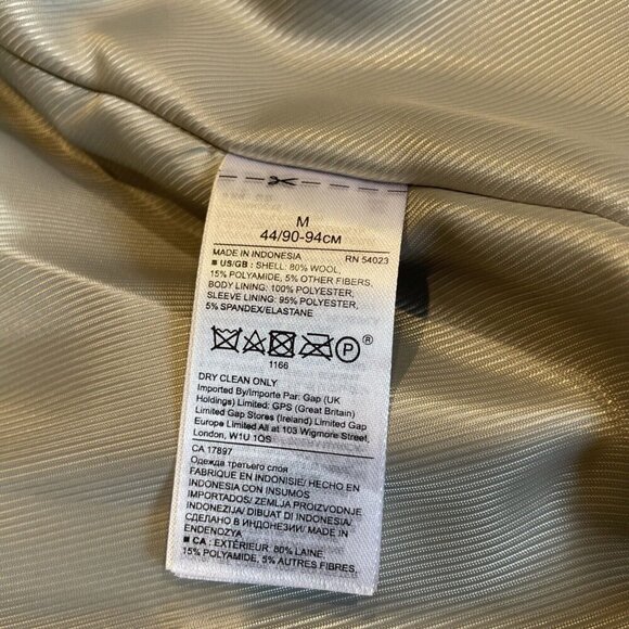 Mario Bellucci Banana Republic Moto Jacket Women's M Gray Zip Front Wool Blend - Picture 13 of 14